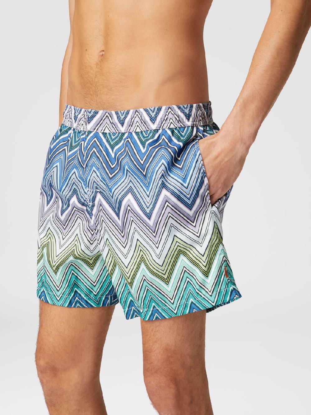 Missoni Boxer mare con stampa macro zig zag Offerte