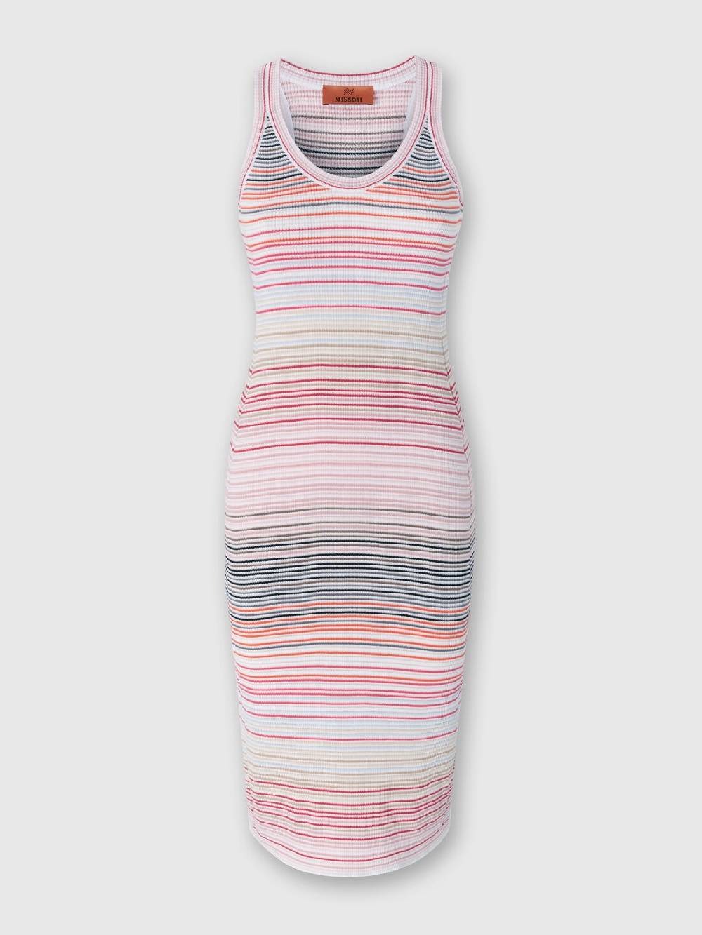 Missoni Abito lungo a righe in cotone e viscosa Vendita Calda