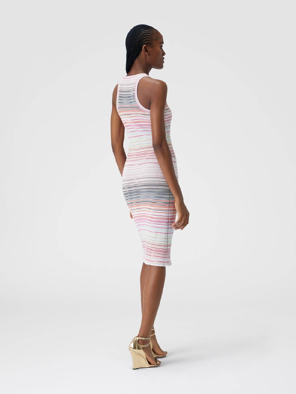 Missoni Abito lungo a righe in cotone e viscosa Vendita Calda