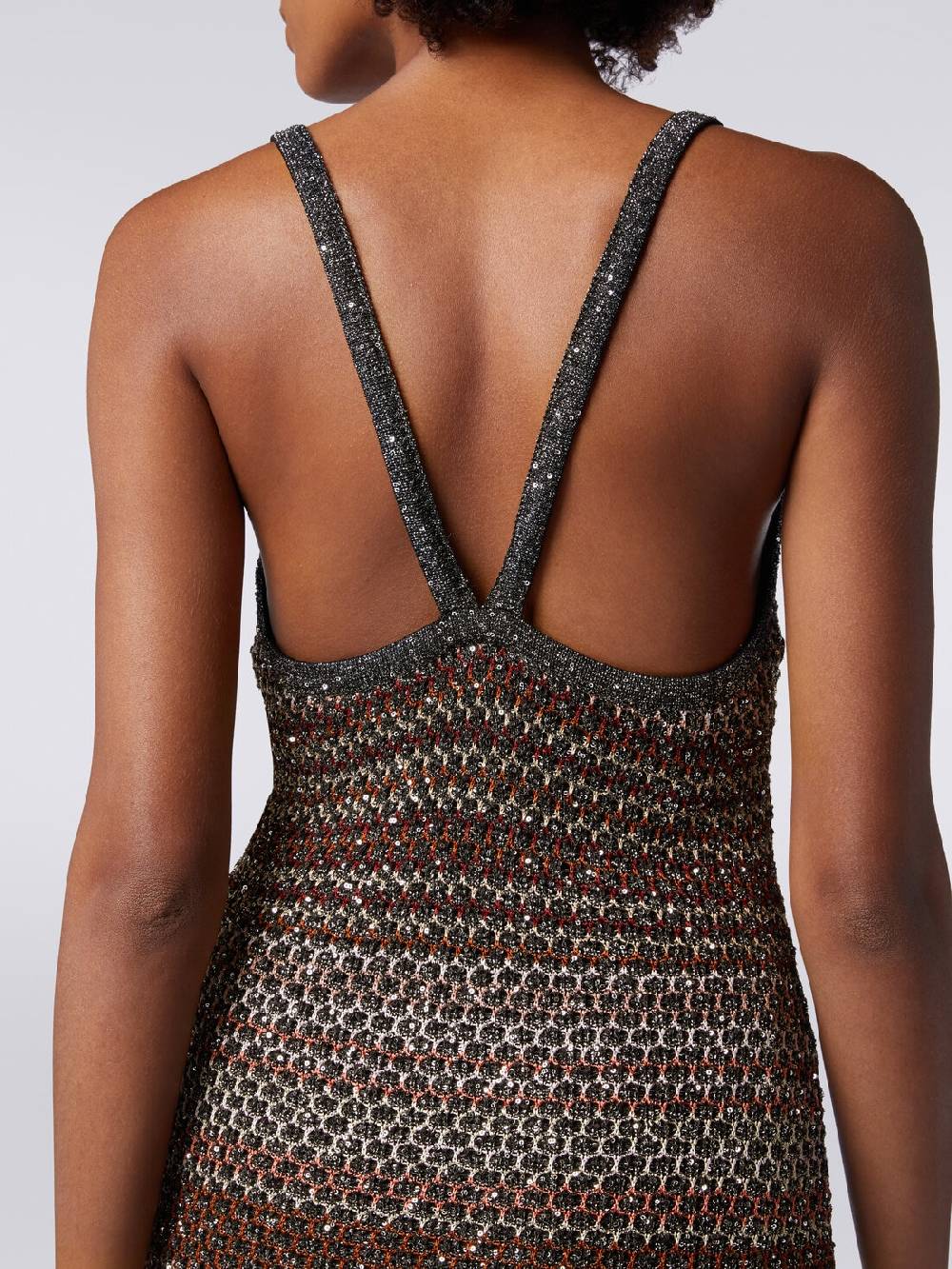 Missoni Abito lungo in maglia zig zag con trama effetto uncinetto Saldi Di Fabbrica