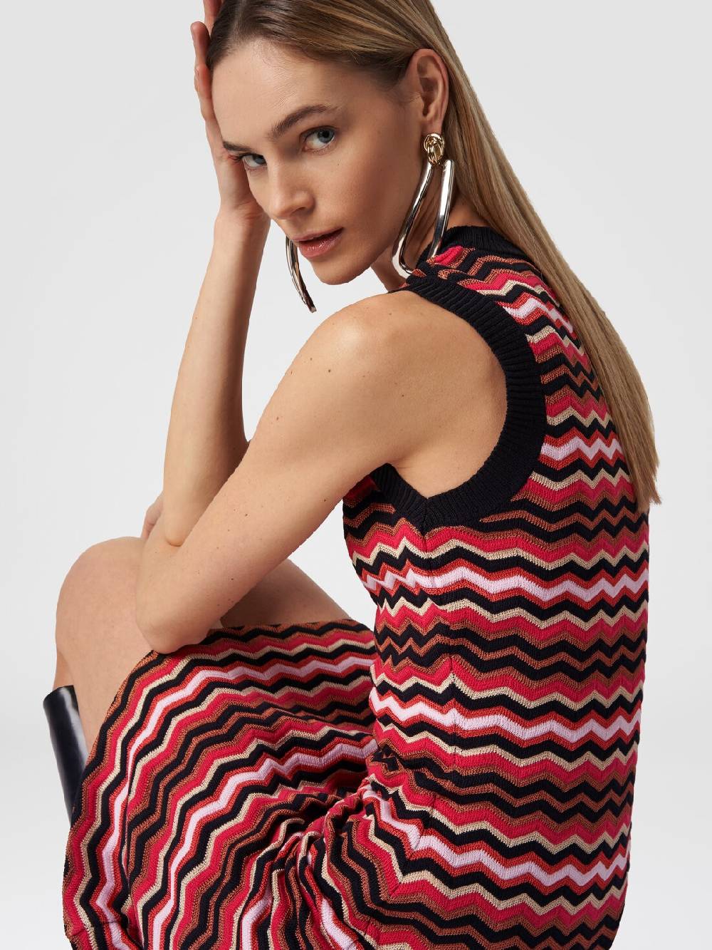 Missoni Abito senza maniche in maglia zig zag In Saldo