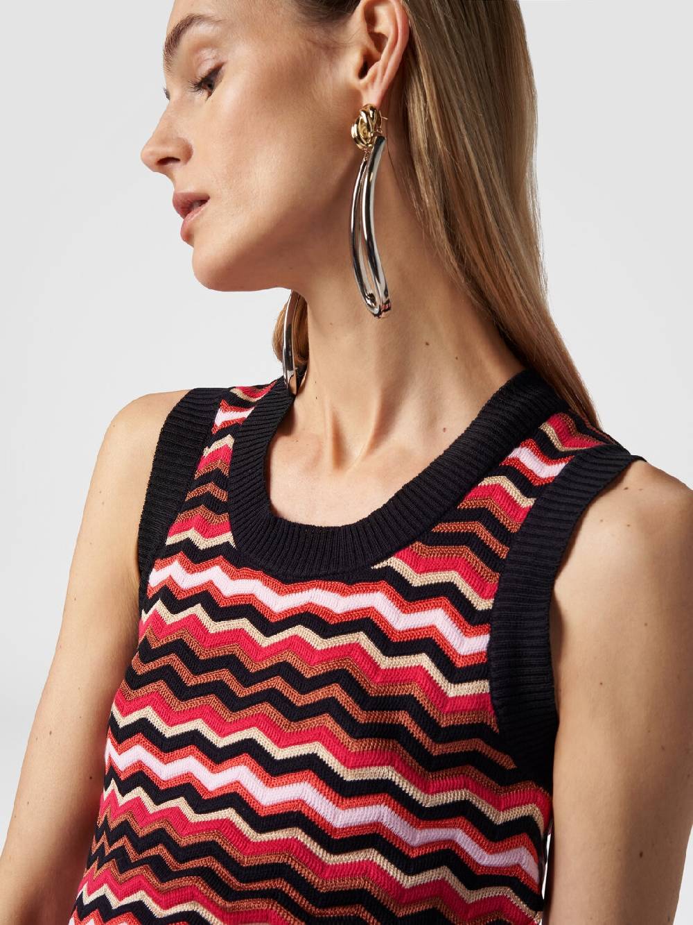 Missoni Abito senza maniche in maglia zig zag In Saldo