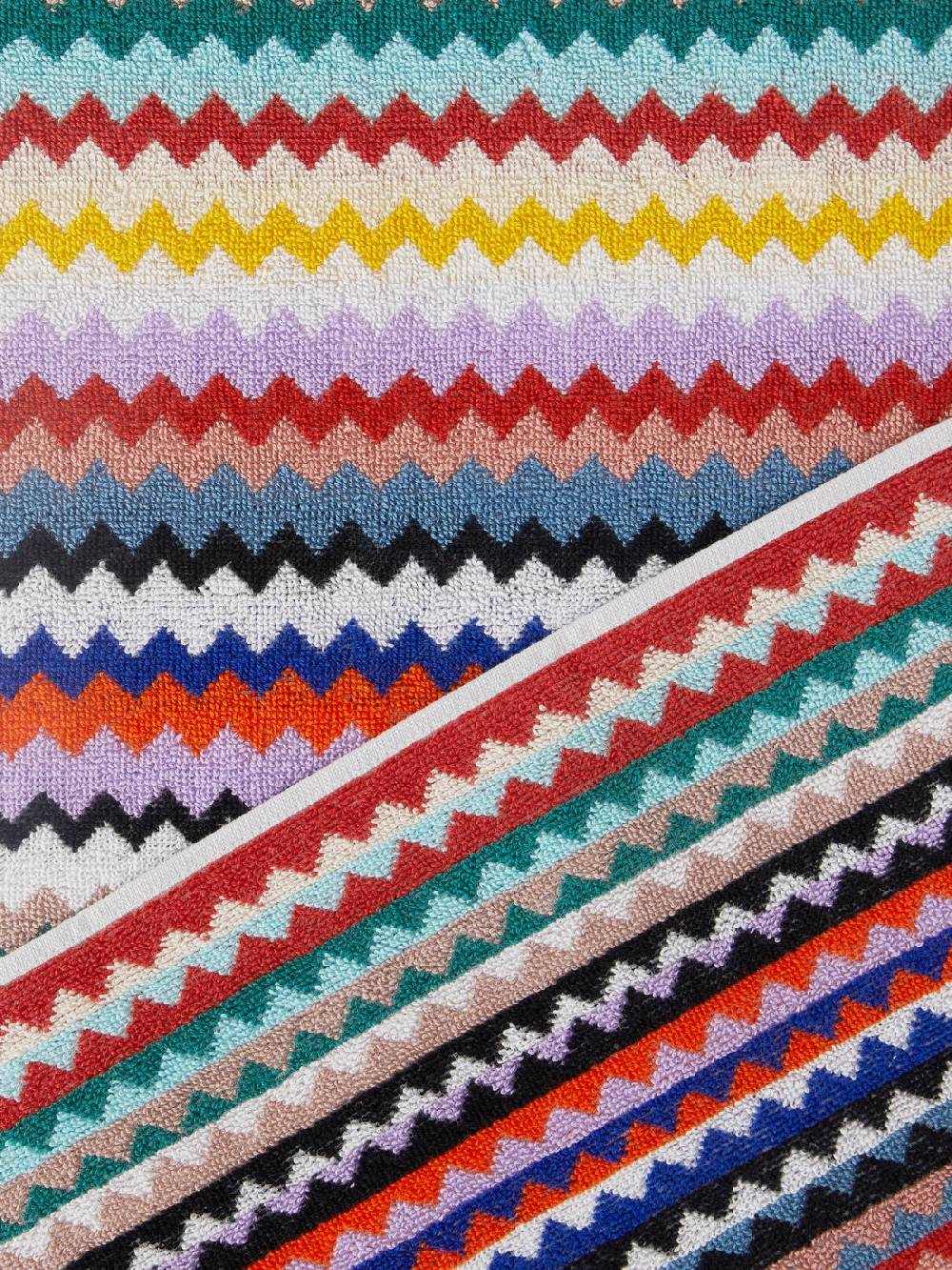 Missoni Set 2 pezzi di asciugamani da bagno Riverbero in spugna di cotone zig zag Spedizione Gratuita
