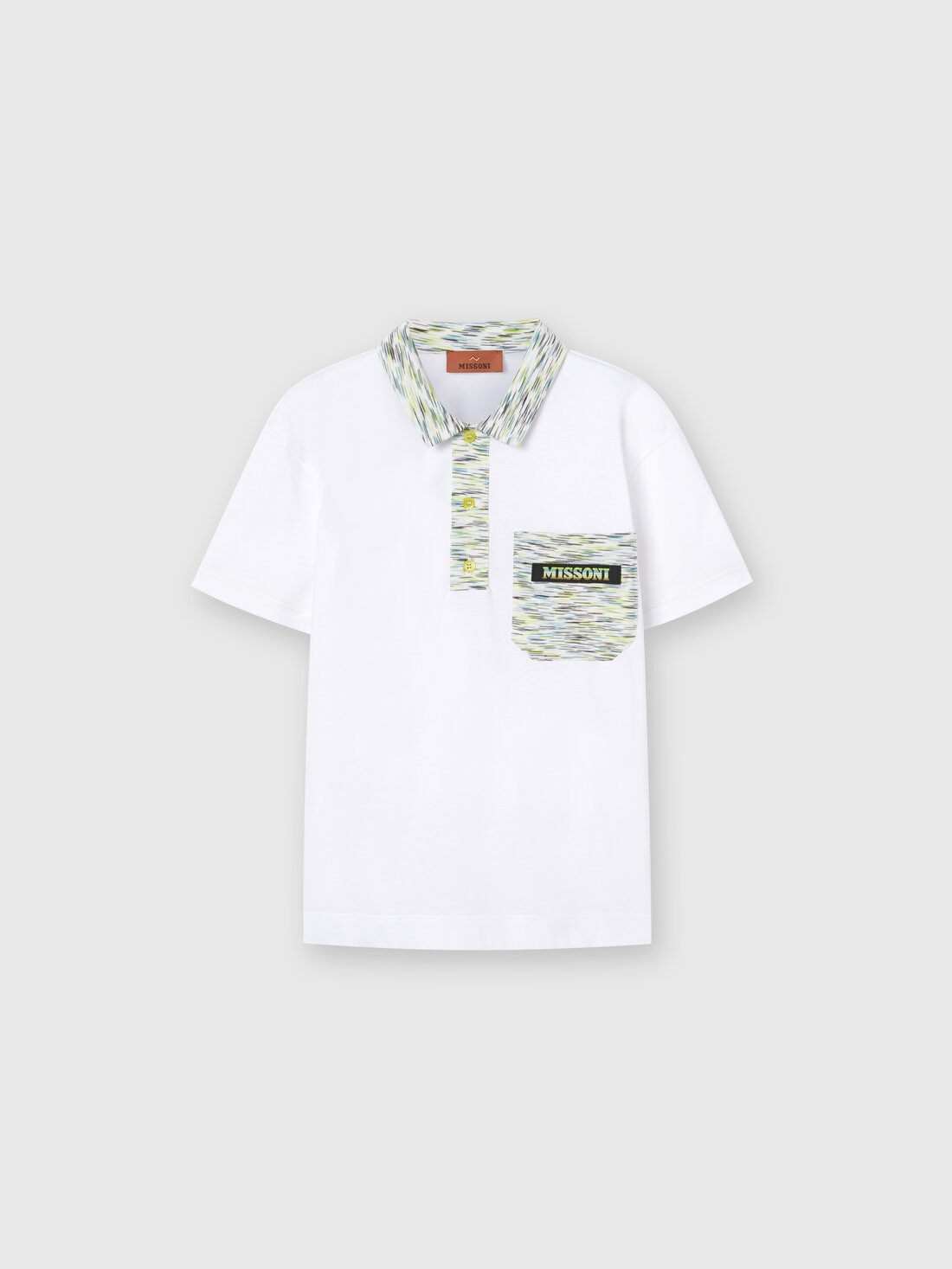 Missoni Polo a maniche corte in cotone con inserti fiammati Convenienza