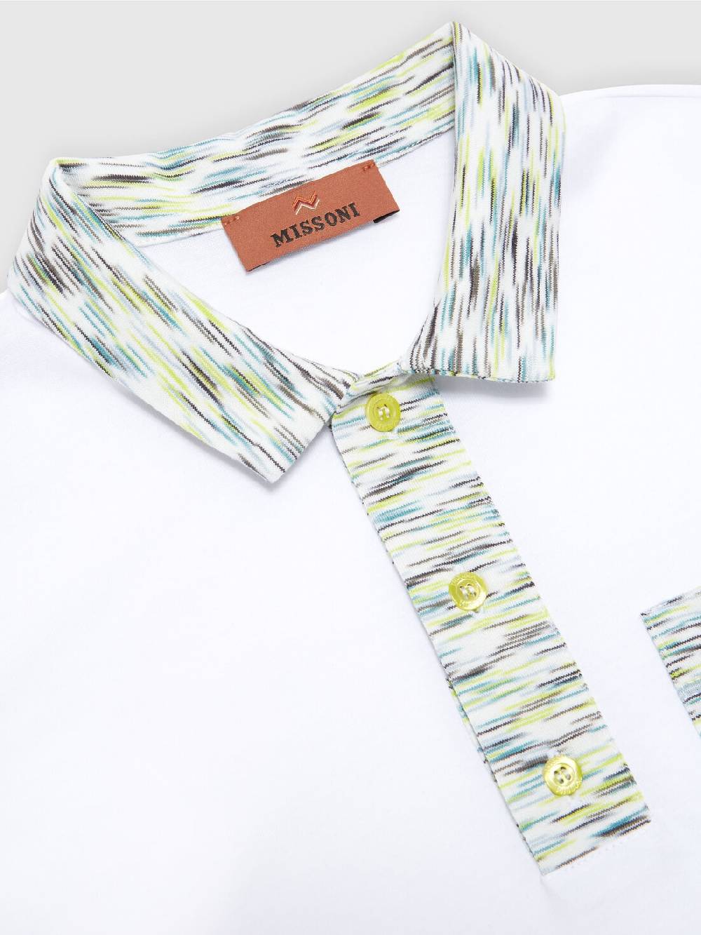 Missoni Polo a maniche corte in cotone con inserti fiammati Convenienza