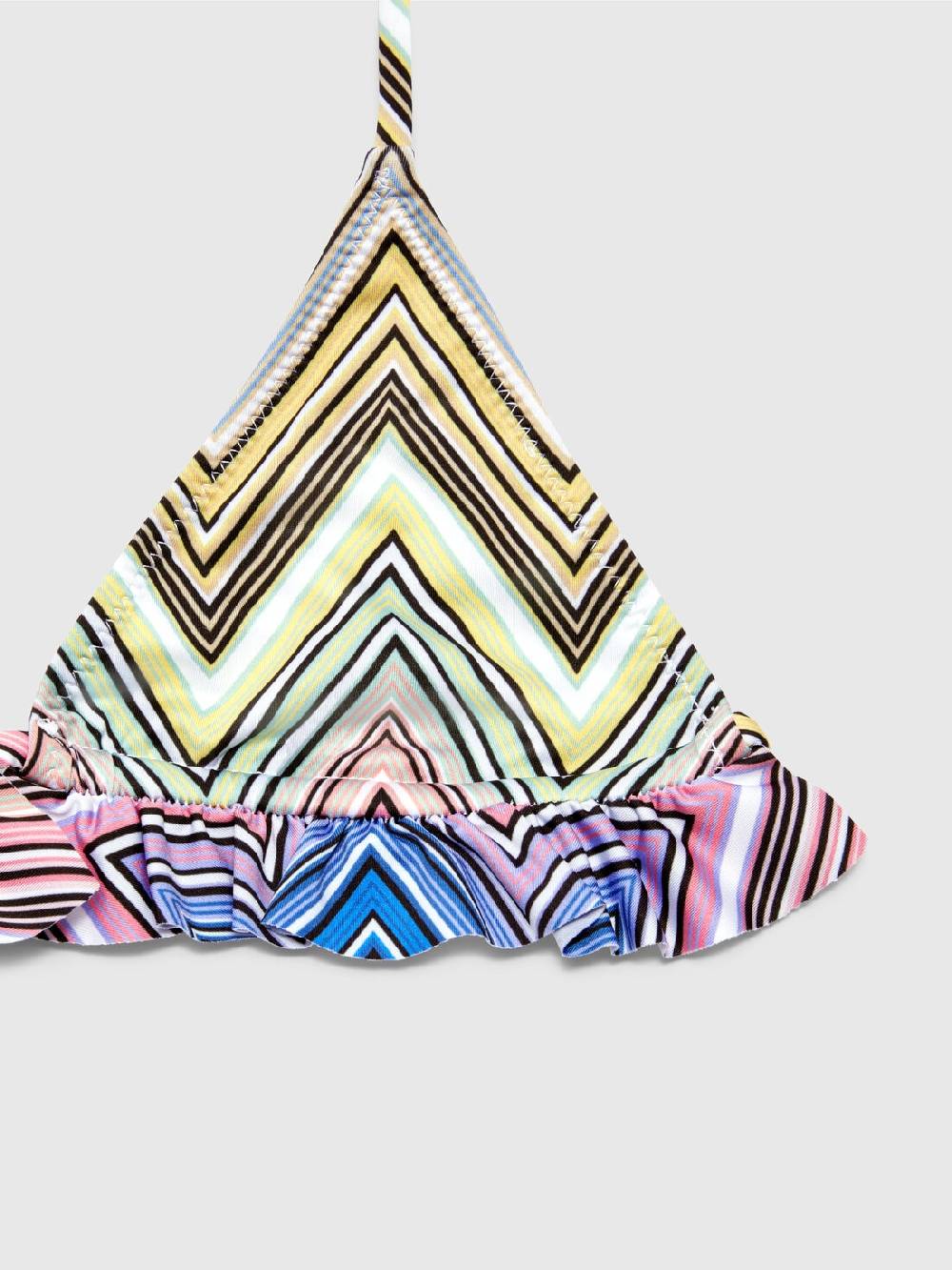 Missoni Bikini chevron con volant e scritta logo Offerta