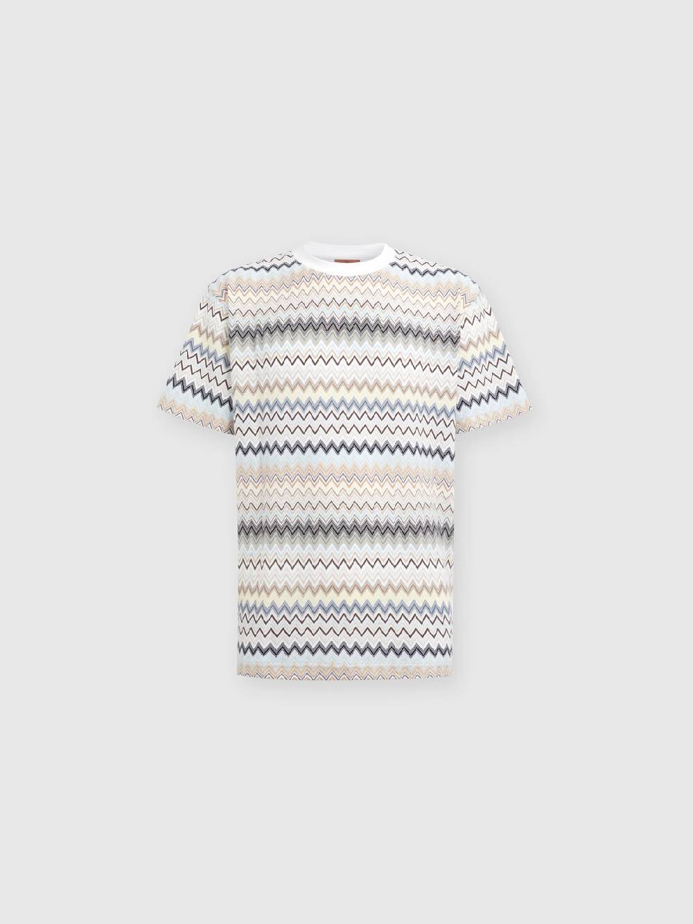 Missoni T-shirt con motivo zig zag e logo posteriore Vendita Economica