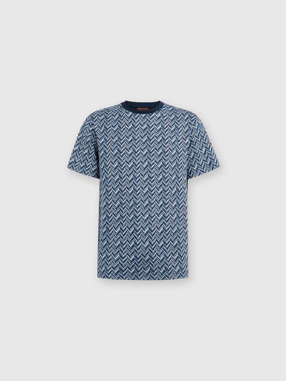 Missoni T-shirt in jersey di cotone jacquard zig zag Saldi Di Fabbrica