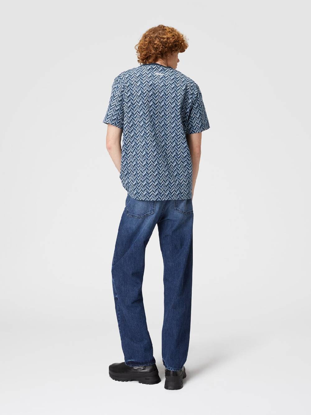 Missoni T-shirt in jersey di cotone jacquard zig zag Saldi Di Fabbrica