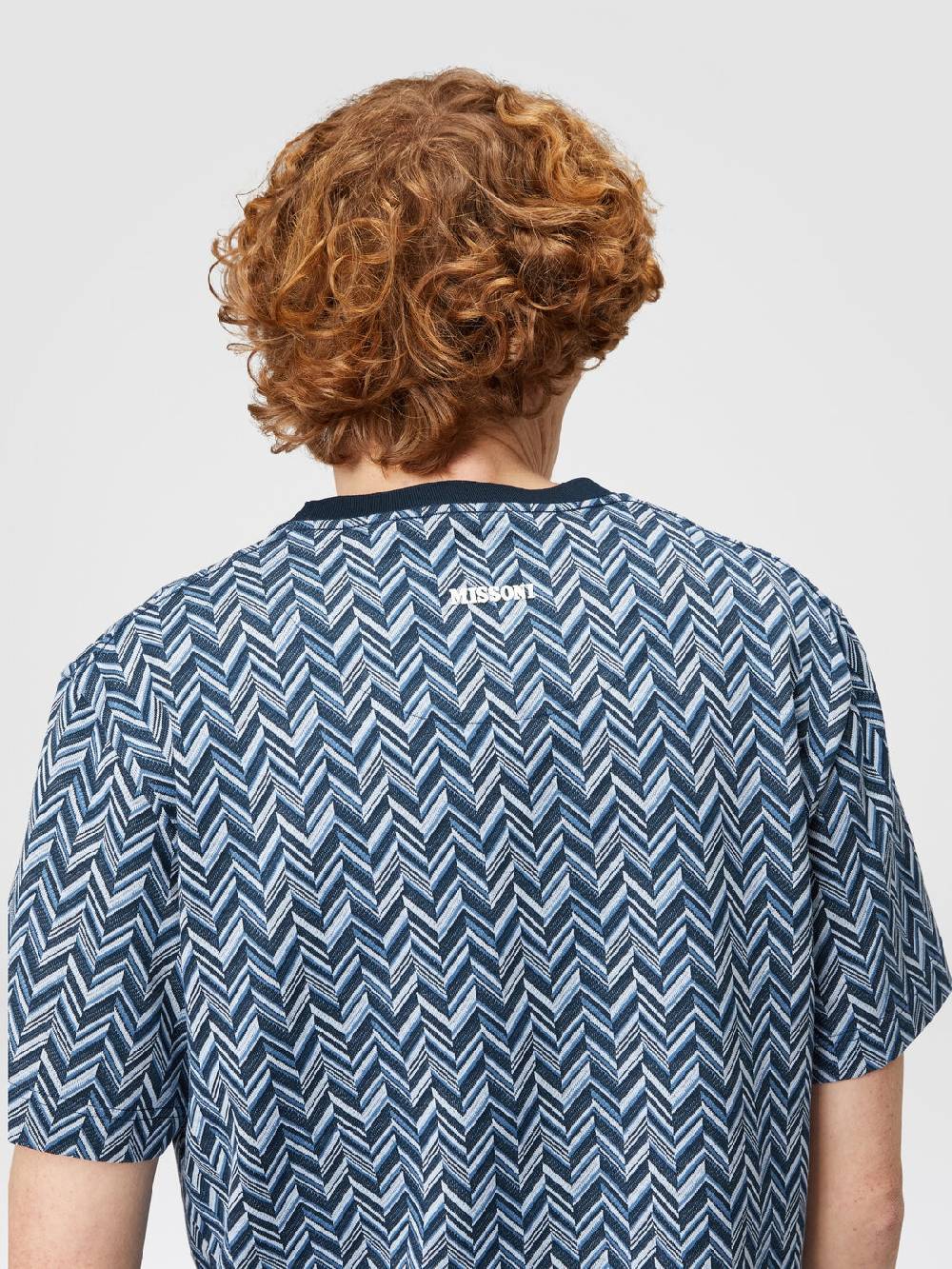 Missoni T-shirt in jersey di cotone jacquard zig zag Saldi Di Fabbrica