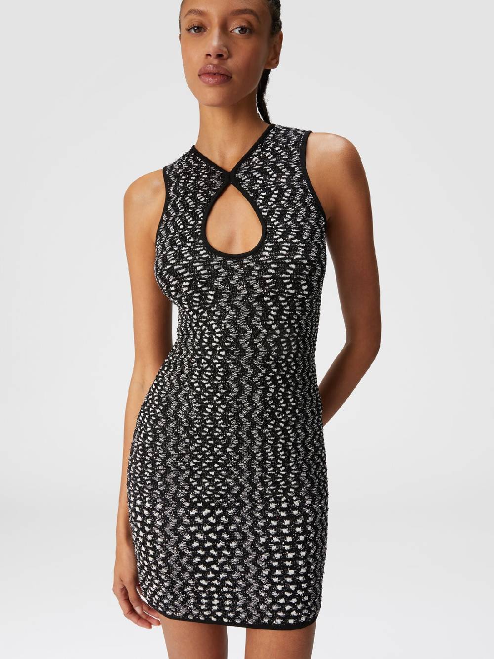 Missoni Mini-abito senza maniche zig zag con paillettes Vendite Flash