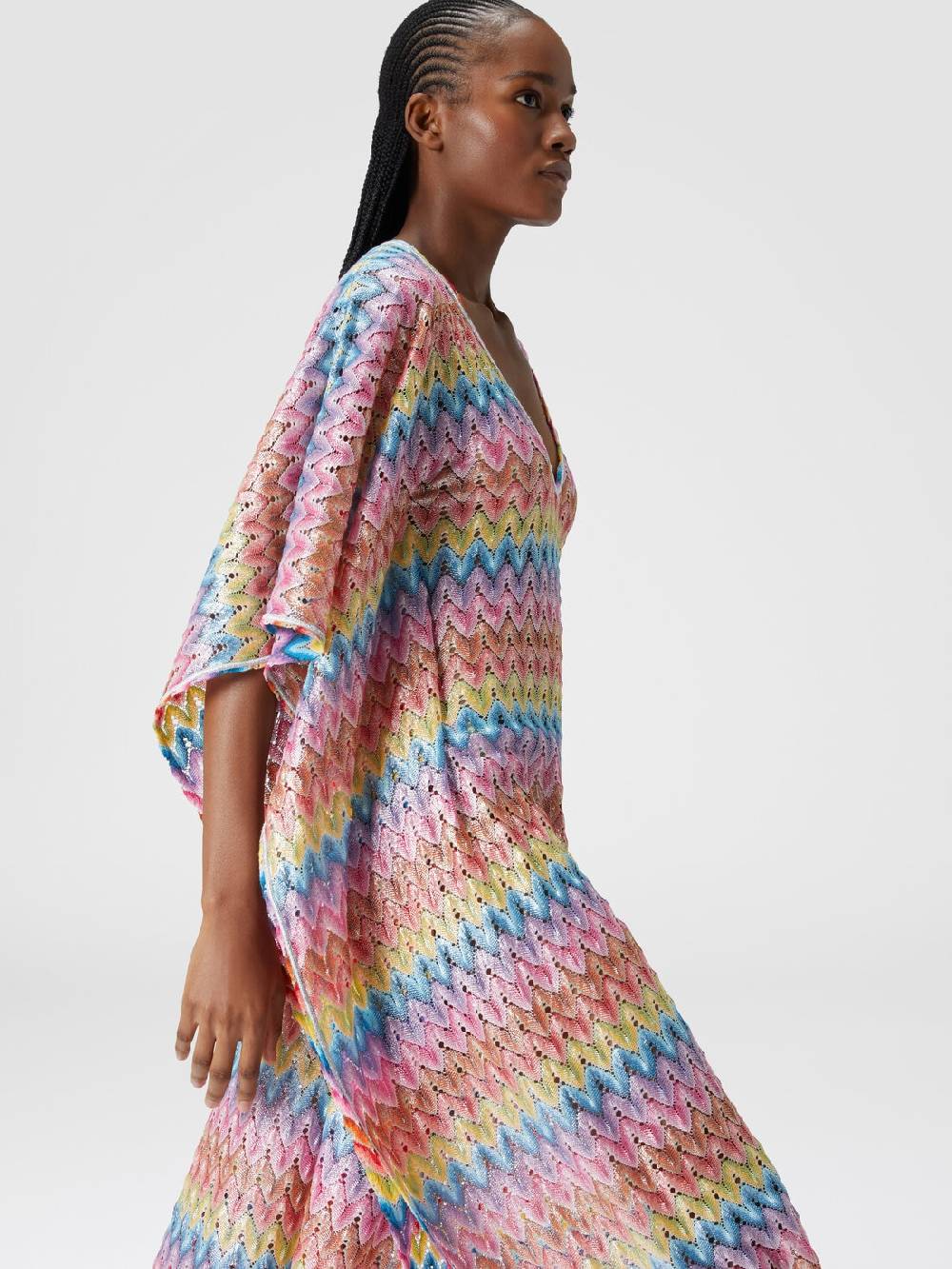 Missoni Caftano copricostume lungo in pizzo spalmato Enormi risparmi