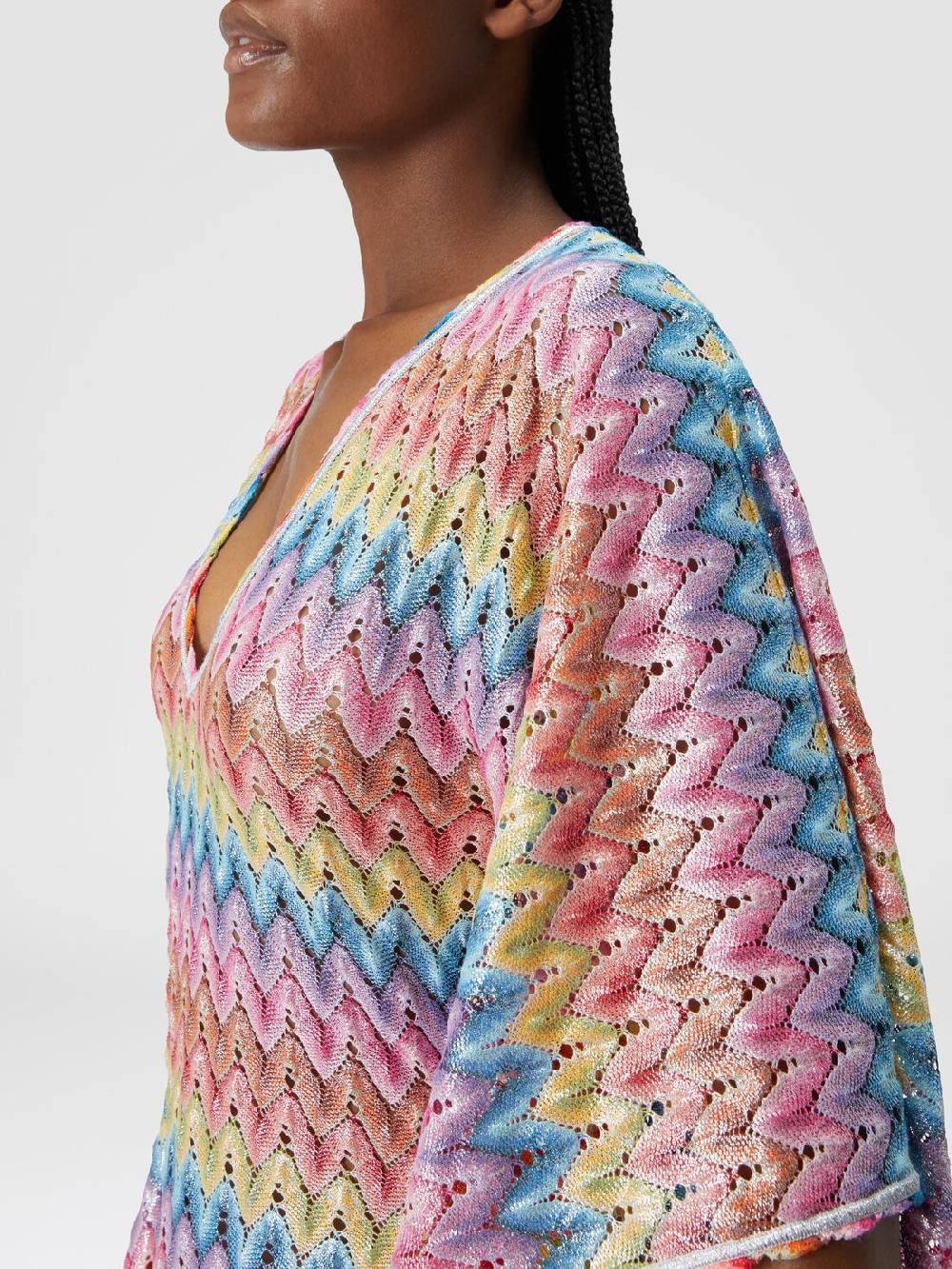 Missoni Caftano copricostume lungo in pizzo spalmato Enormi risparmi