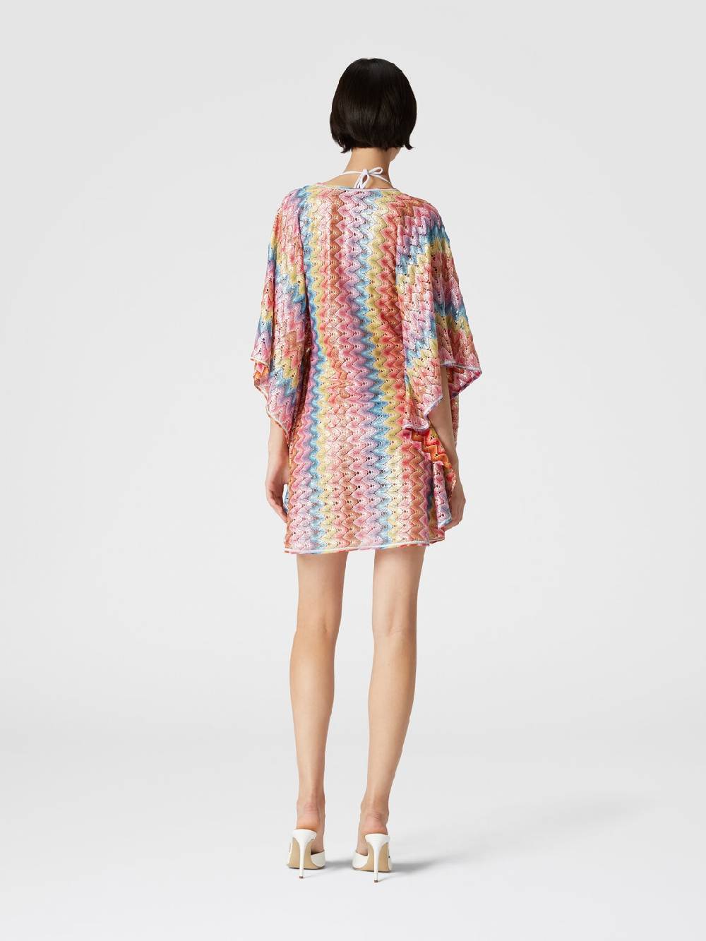 Missoni Caftano copricostume corto in pizzo spalmato In Saldo