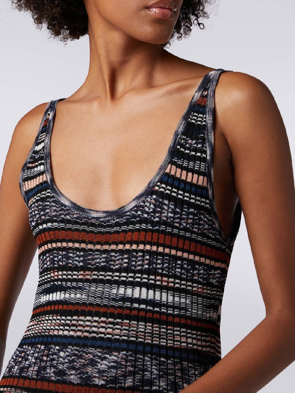 Missoni Abito lungo a costine in viscosa fiammata Latest stili