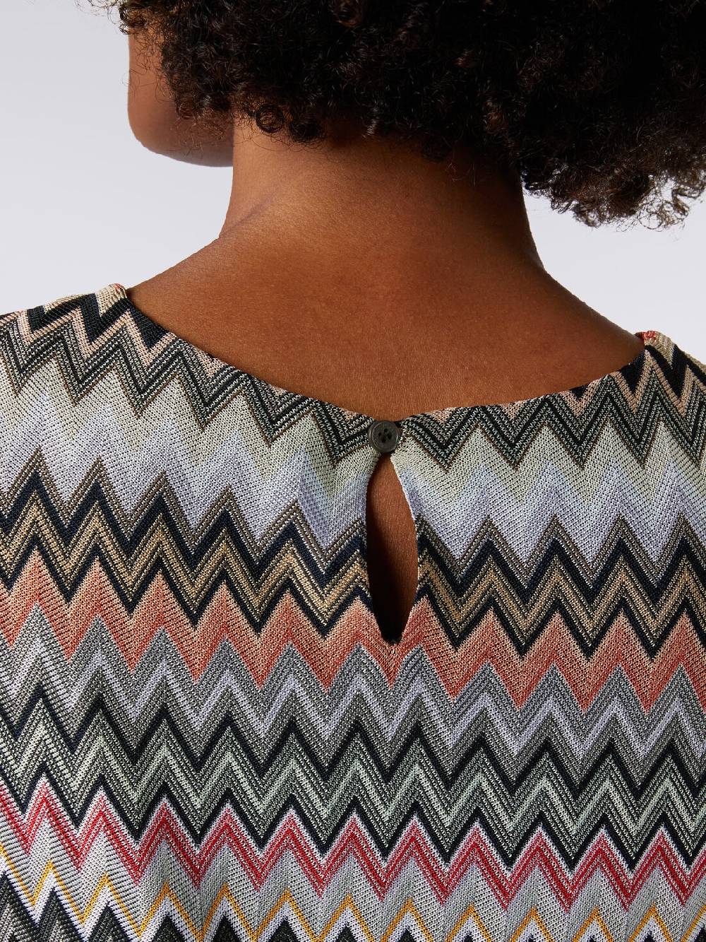 Missoni Abito a maniche corte in cotone e viscosa zig zag Vendita