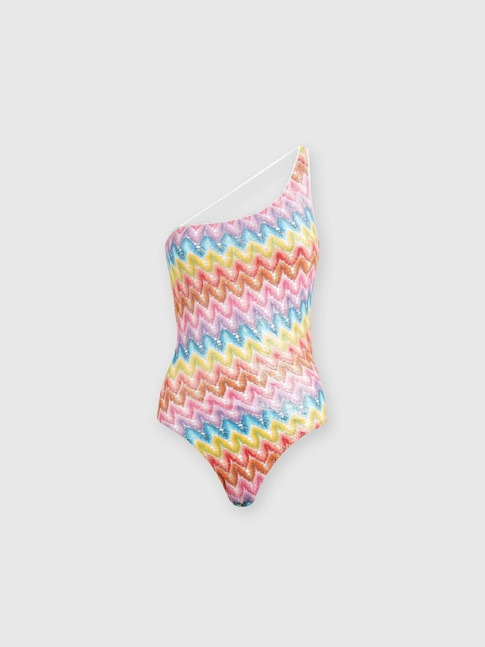 Missoni Costume intero monospalla in pizzo spalmato Consegna Veloce