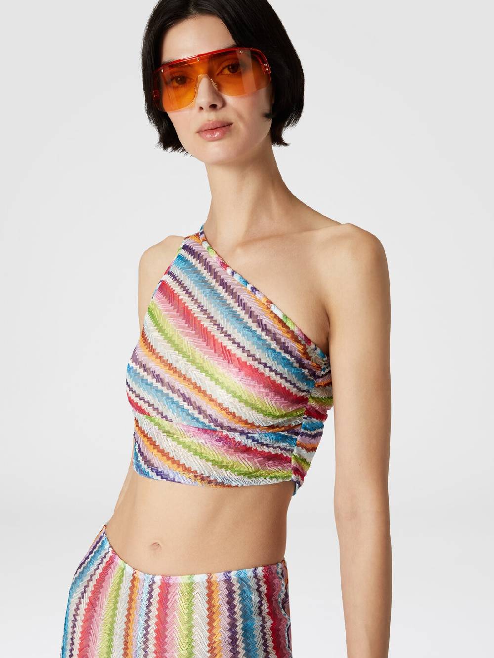 Missoni Crop top monospalla con arricciatura laterale Prezzo Ridotto