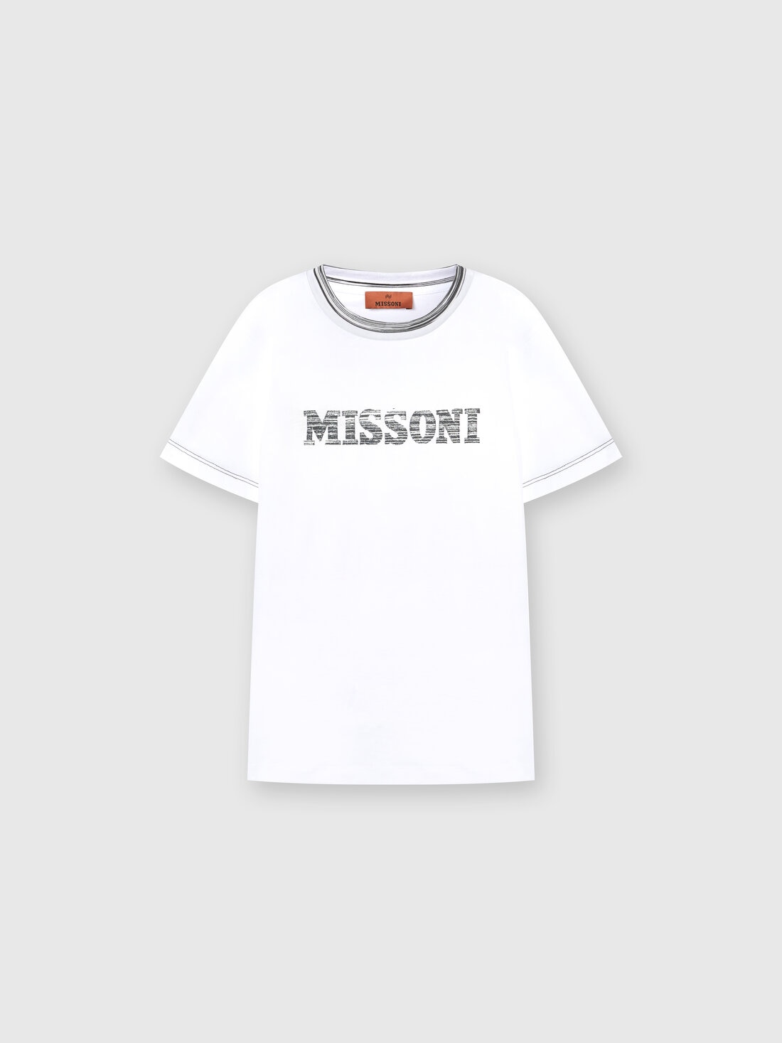 Missoni T-shirt in jersey di cotone con logo Sconto