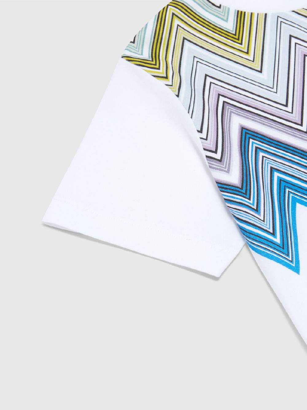 Missoni T-shirt a maniche corte in cotone con stampa chevron Outlet