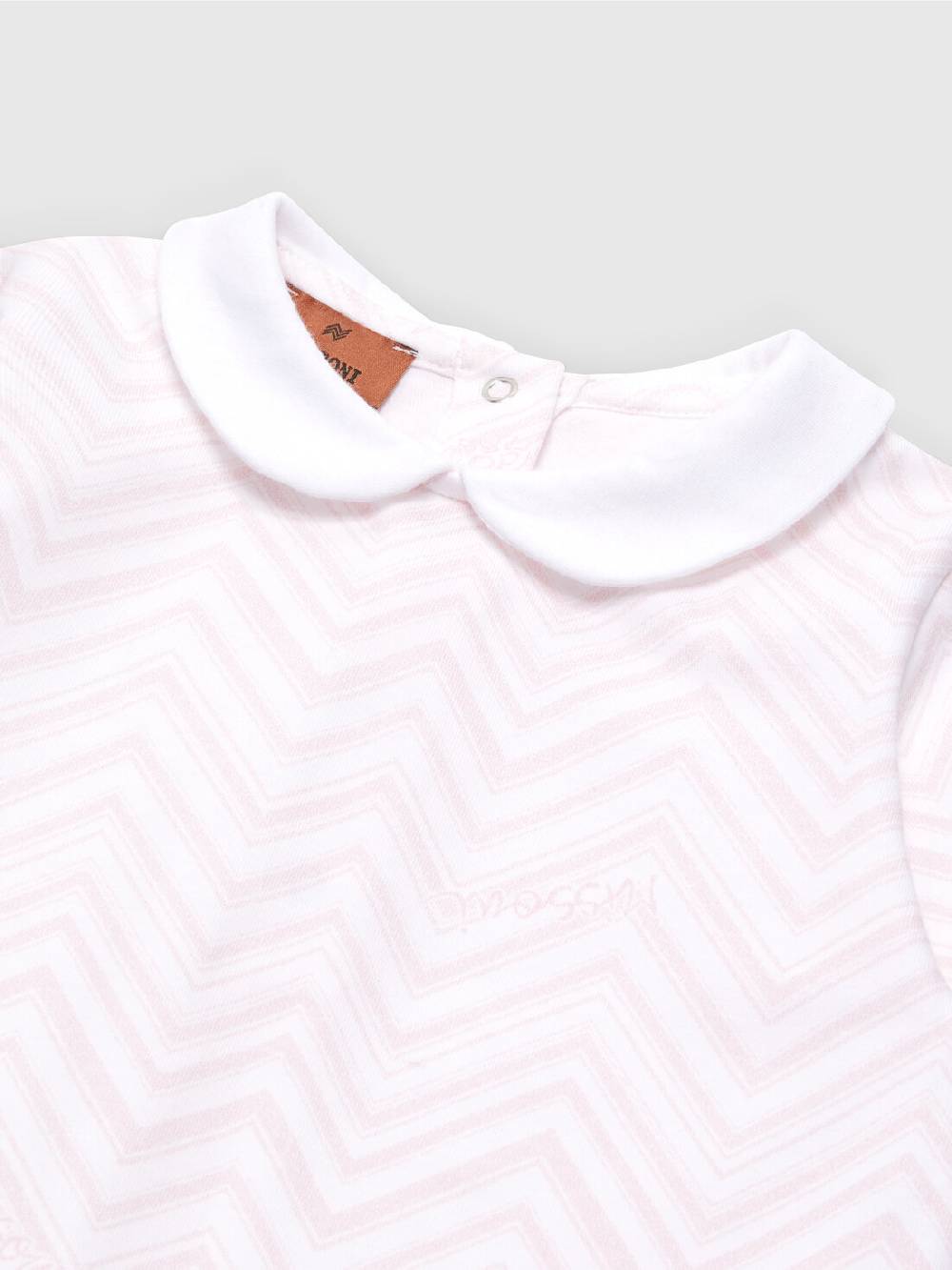 Missoni Set due pezzi con tutina e zuccotto in cotone zig zag Offerte