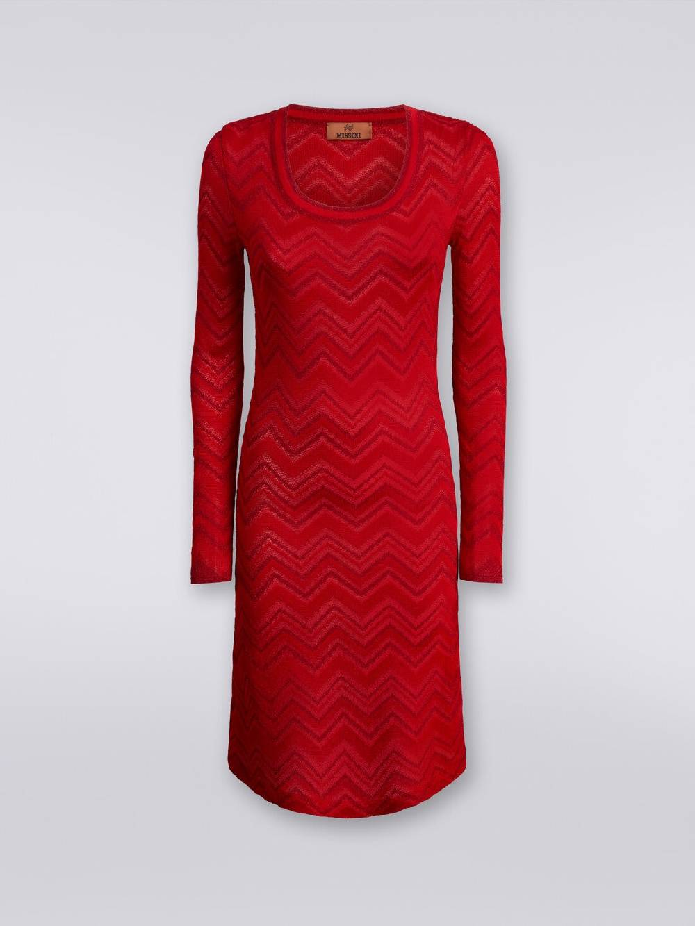 Missoni Abito in maglia zig zag tonale con lurex Vendita Economica