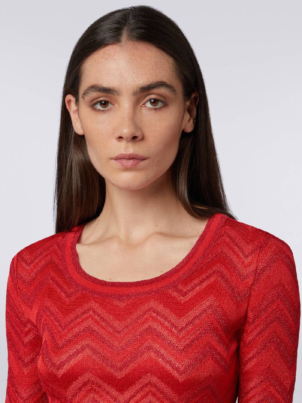 Missoni Abito in maglia zig zag tonale con lurex Vendita Economica