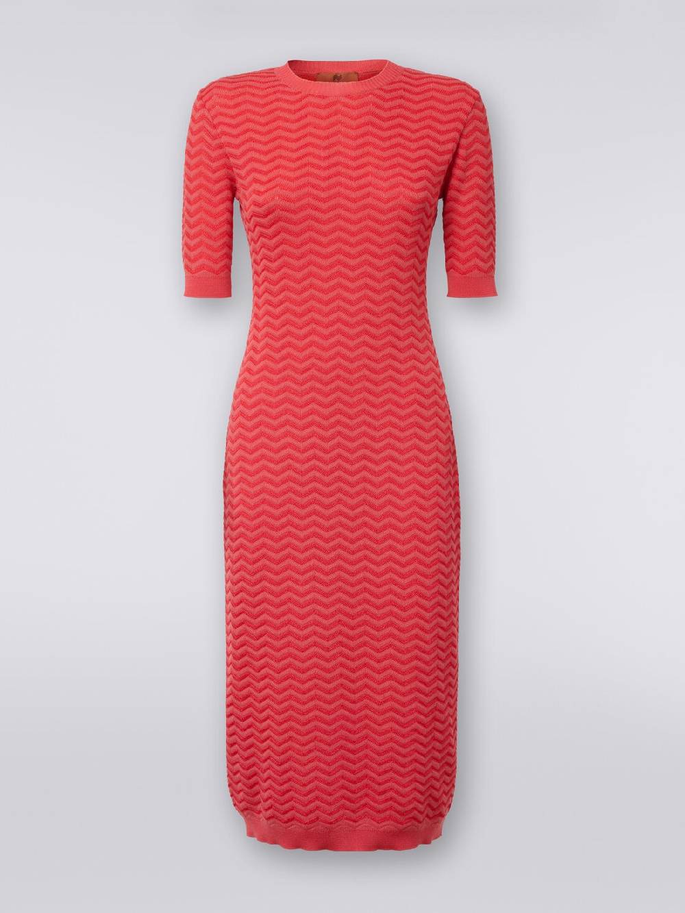 Missoni Abito longuette girocollo in maglia chevron Vendite Flash
