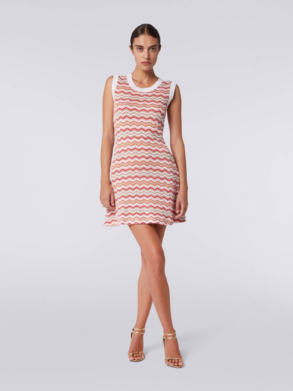 Missoni Abito senza maniche in maglia zig zag Italia