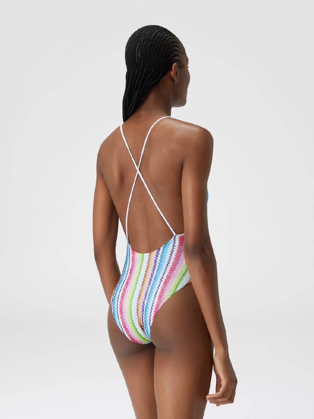 Missoni Costume intero stampa zig zag con scollatura a V In Linea