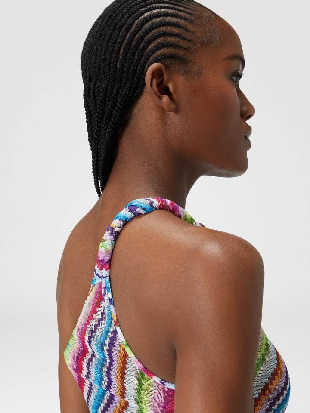 Missoni Abito copricostume stampa zig zag con scollatura a nodo Nuovo