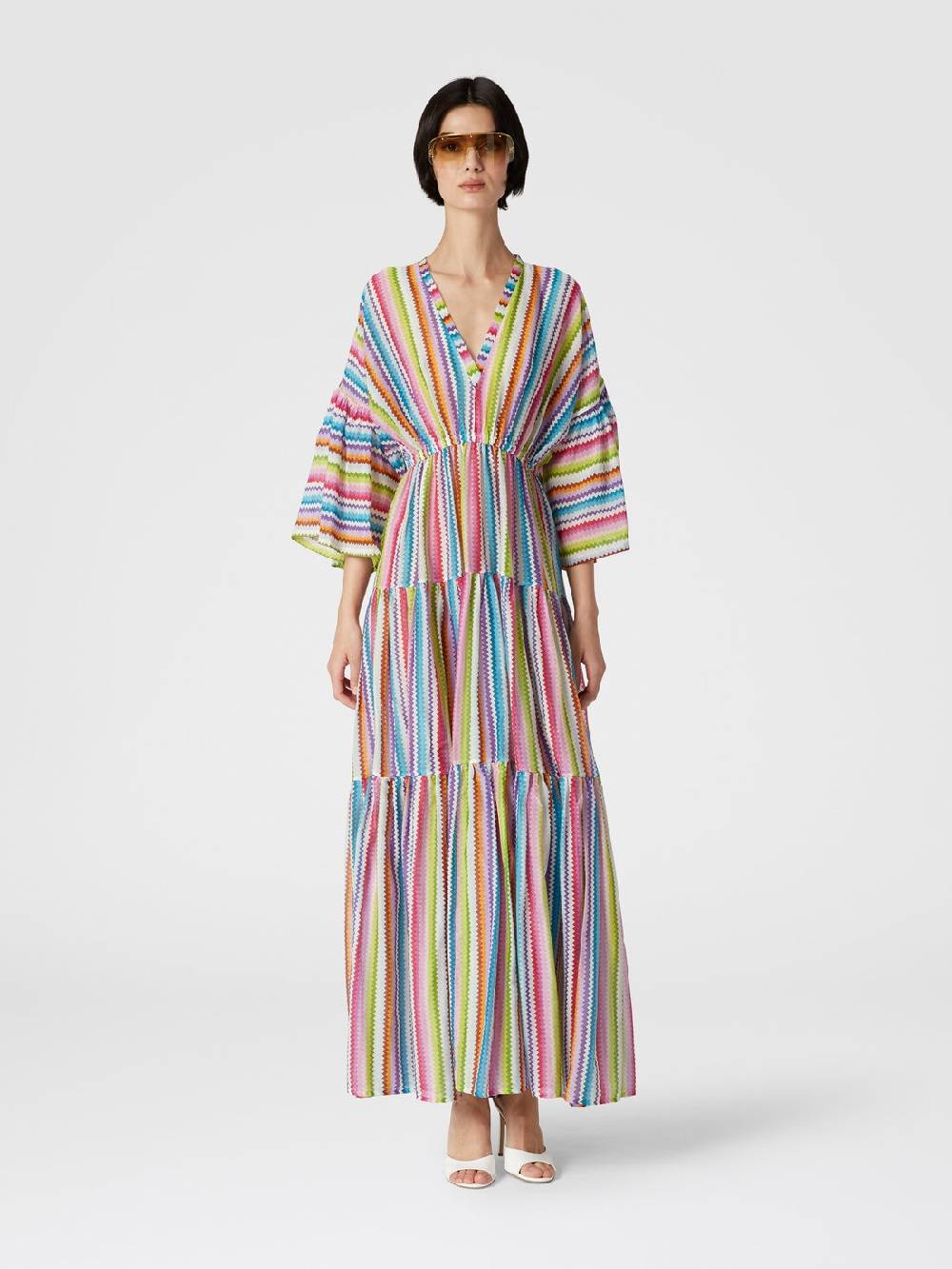 Missoni Abito copricostume lungo a balze stampa zig zag Qualità