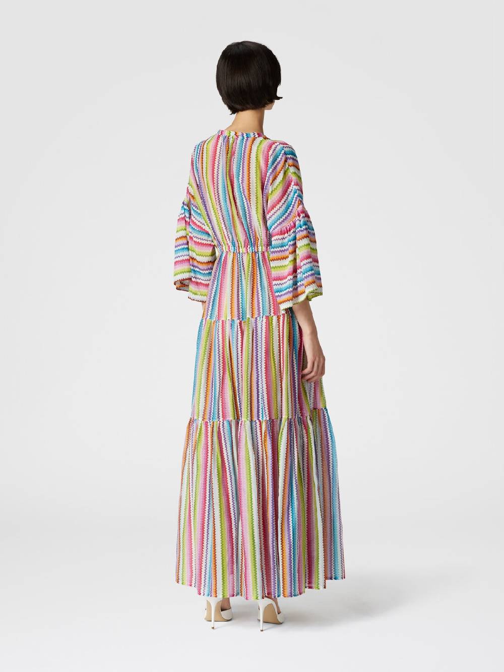 Missoni Abito copricostume lungo a balze stampa zig zag Qualità