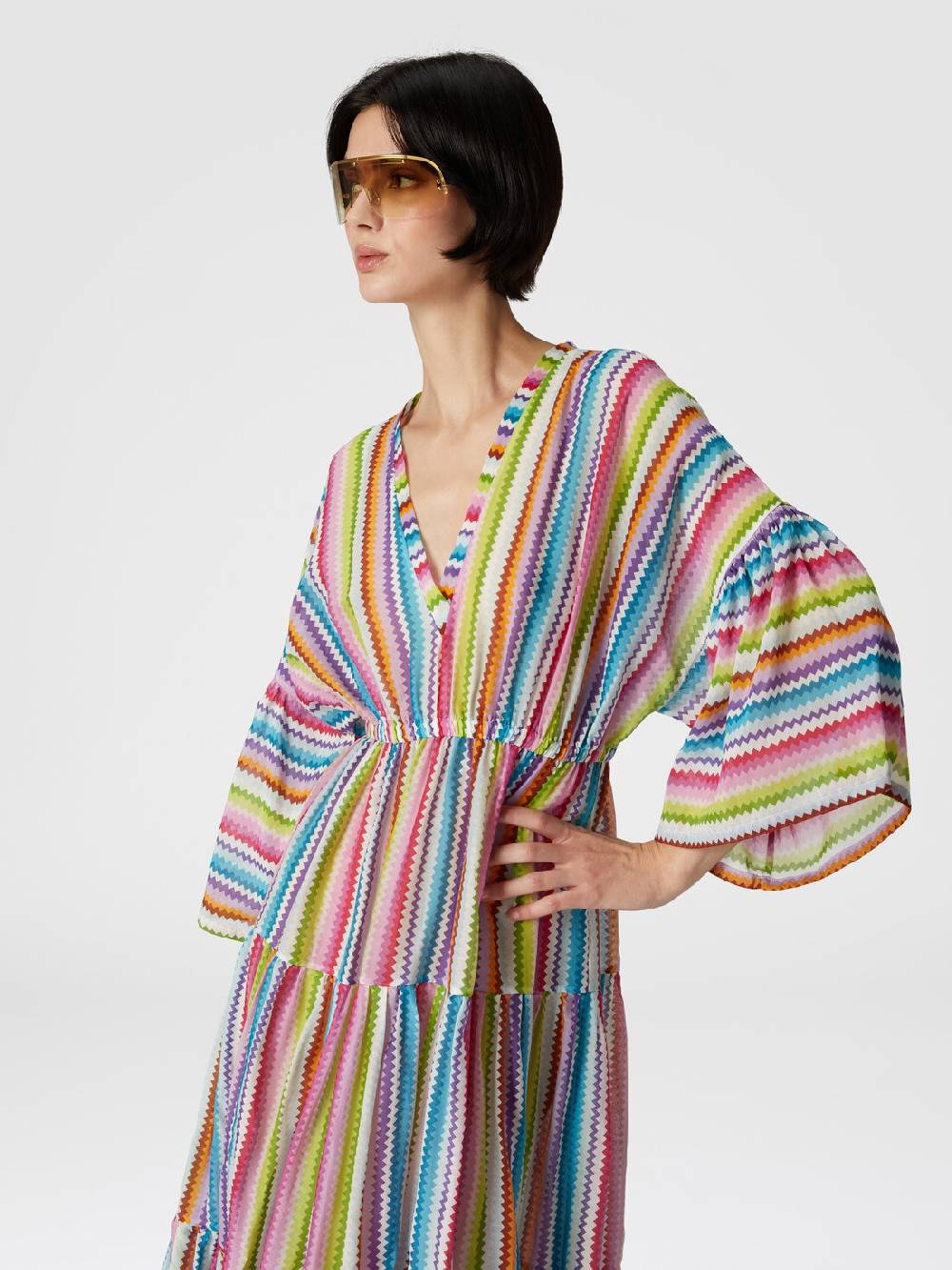 Missoni Abito copricostume lungo a balze stampa zig zag Qualità
