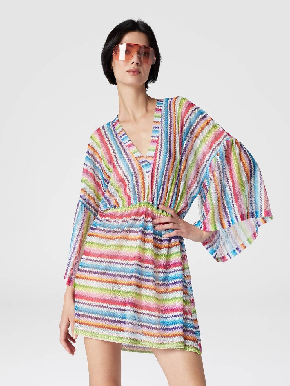 Missoni Caftano copricostume corto stampa zig zag Vendita
