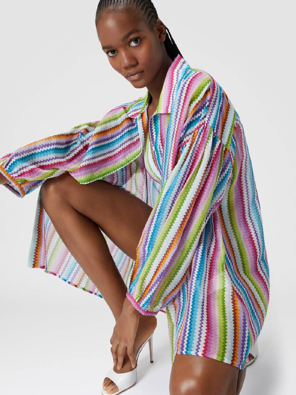 Missoni Camicia oversize in seta e cotone stampata Promozione