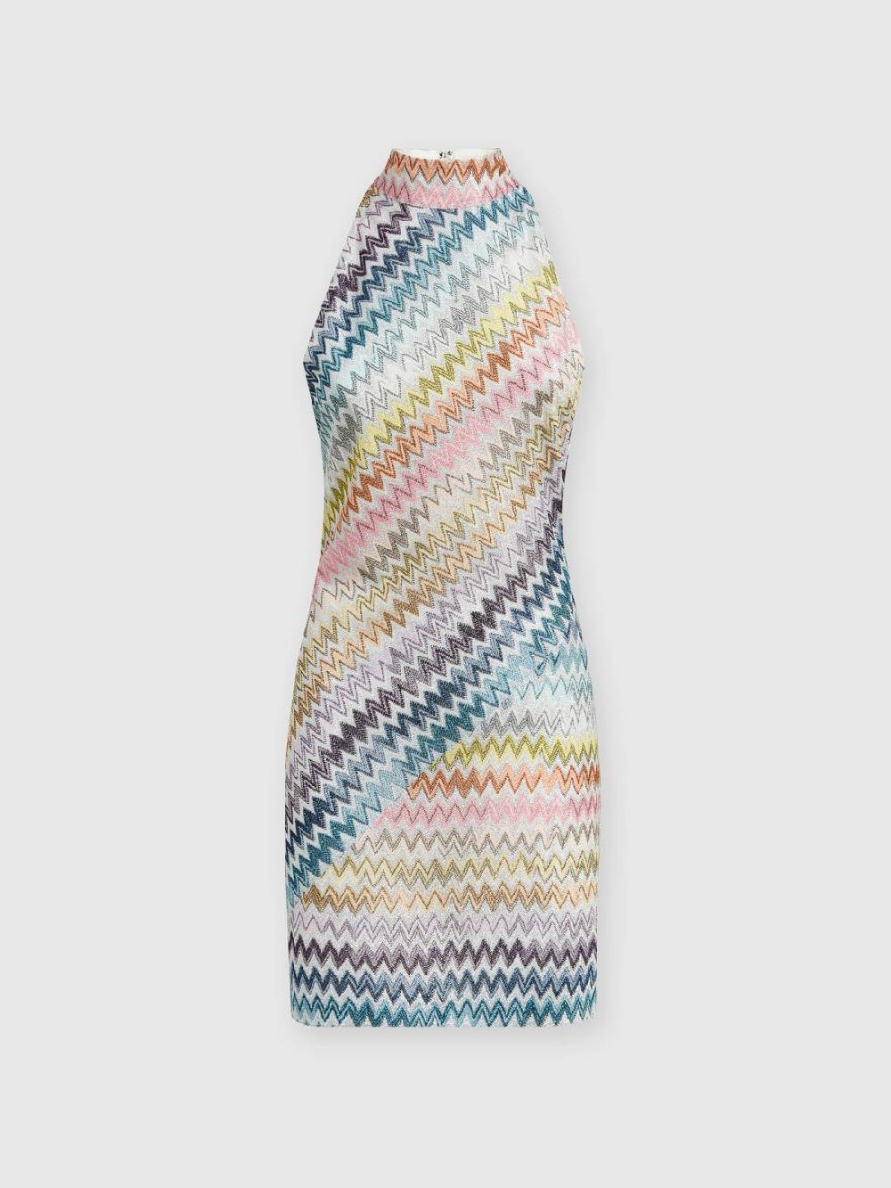 Missoni Mini-abito senza maniche in viscosa zig zag lamé Pezzi Unici
