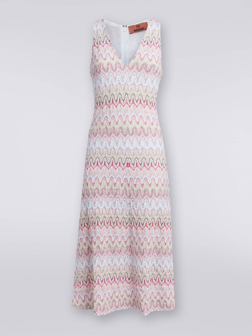 Missoni Abito con scollatura a V in misto viscosa motivo a onde Consegna Veloce