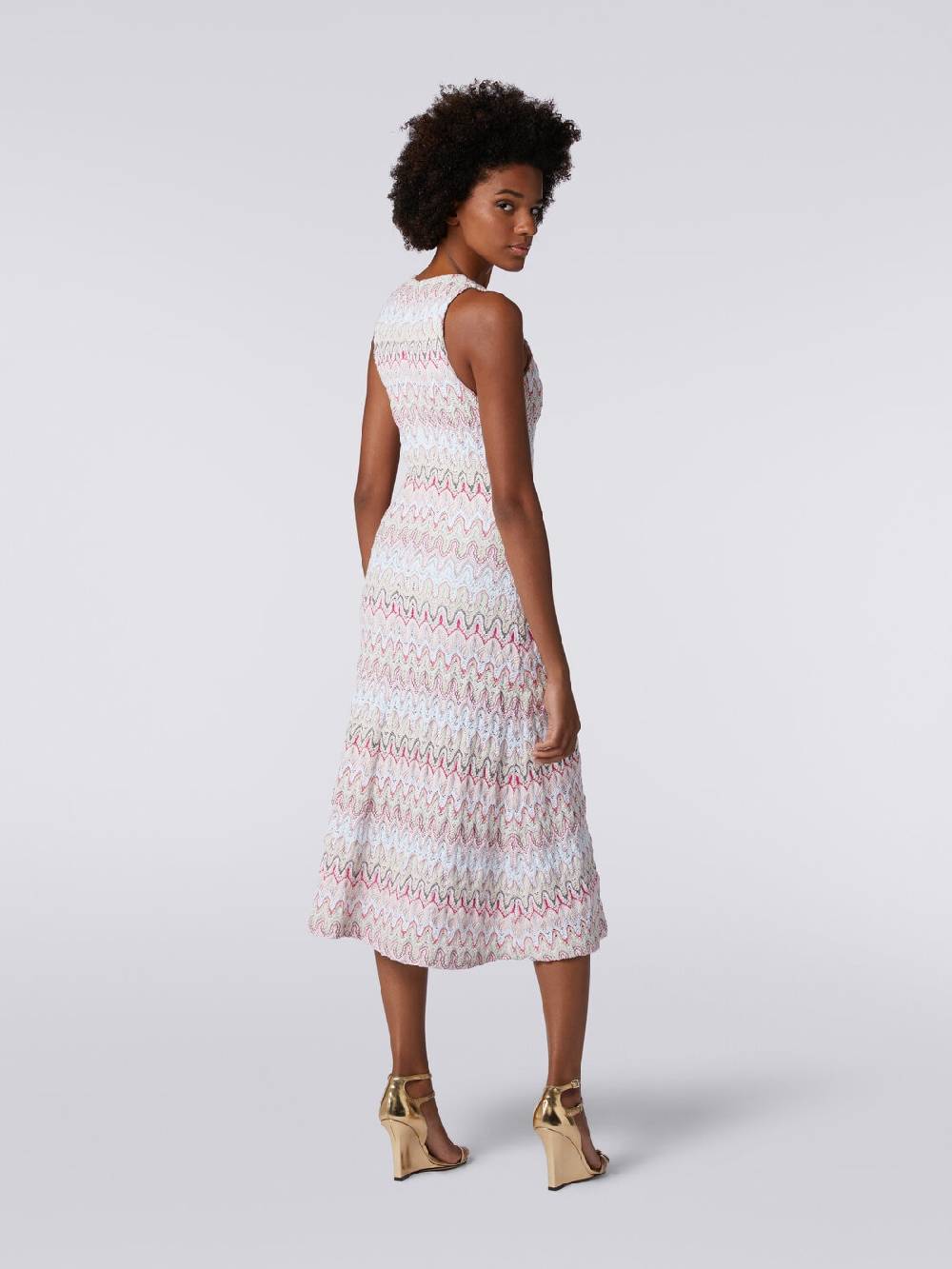 Missoni Abito con scollatura a V in misto viscosa motivo a onde Consegna Veloce