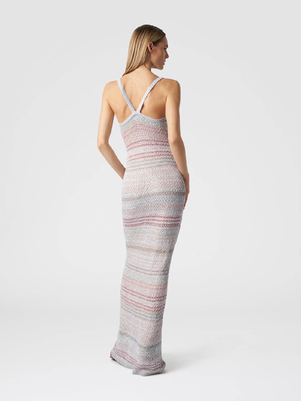 Missoni Abito lungo in maglia zig zag con trama effetto uncinetto Promozione Limitata
