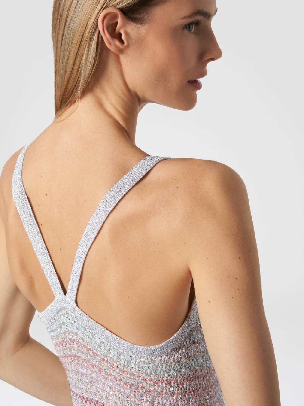 Missoni Abito lungo in maglia zig zag con trama effetto uncinetto Promozione Limitata