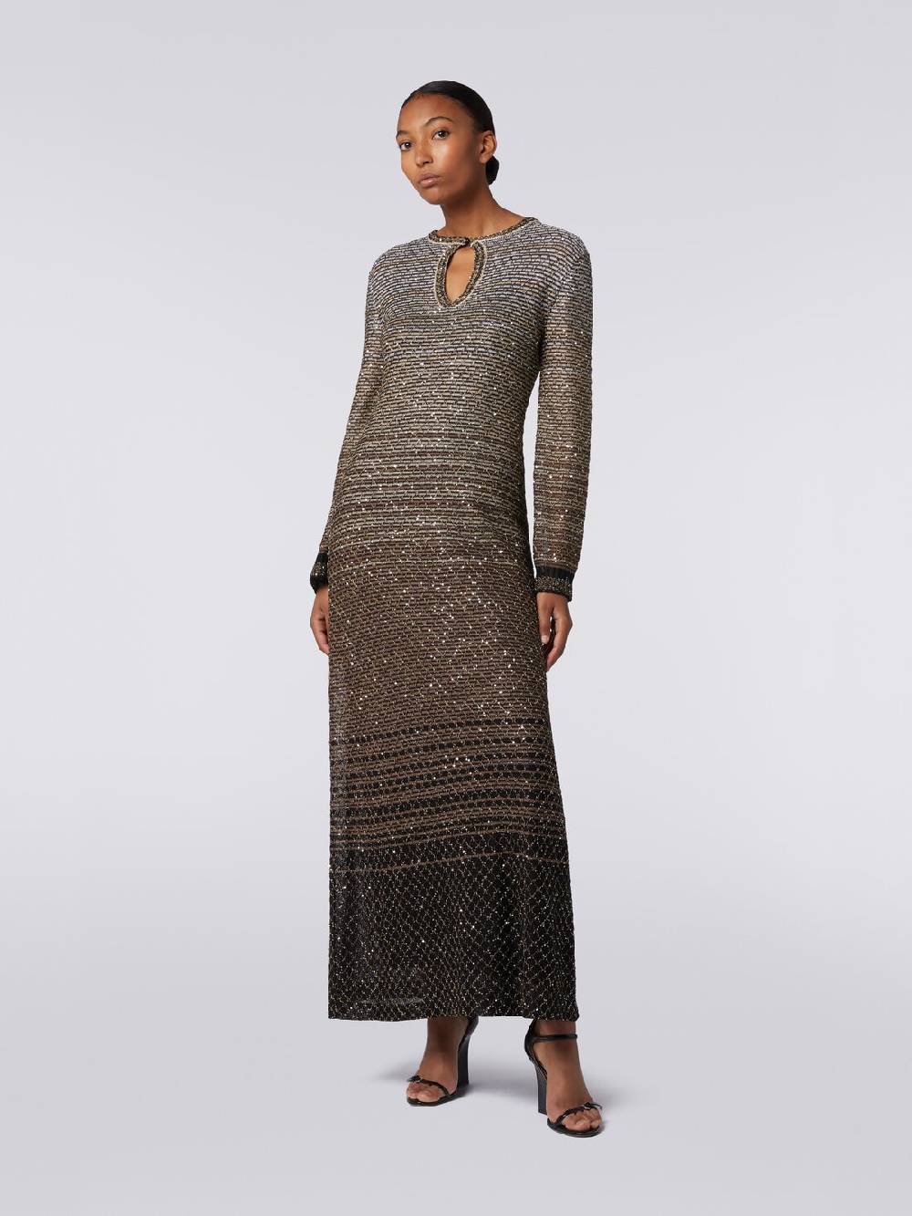 Missoni Abito lungo in maglia dégradé con paillettes Shopping Online