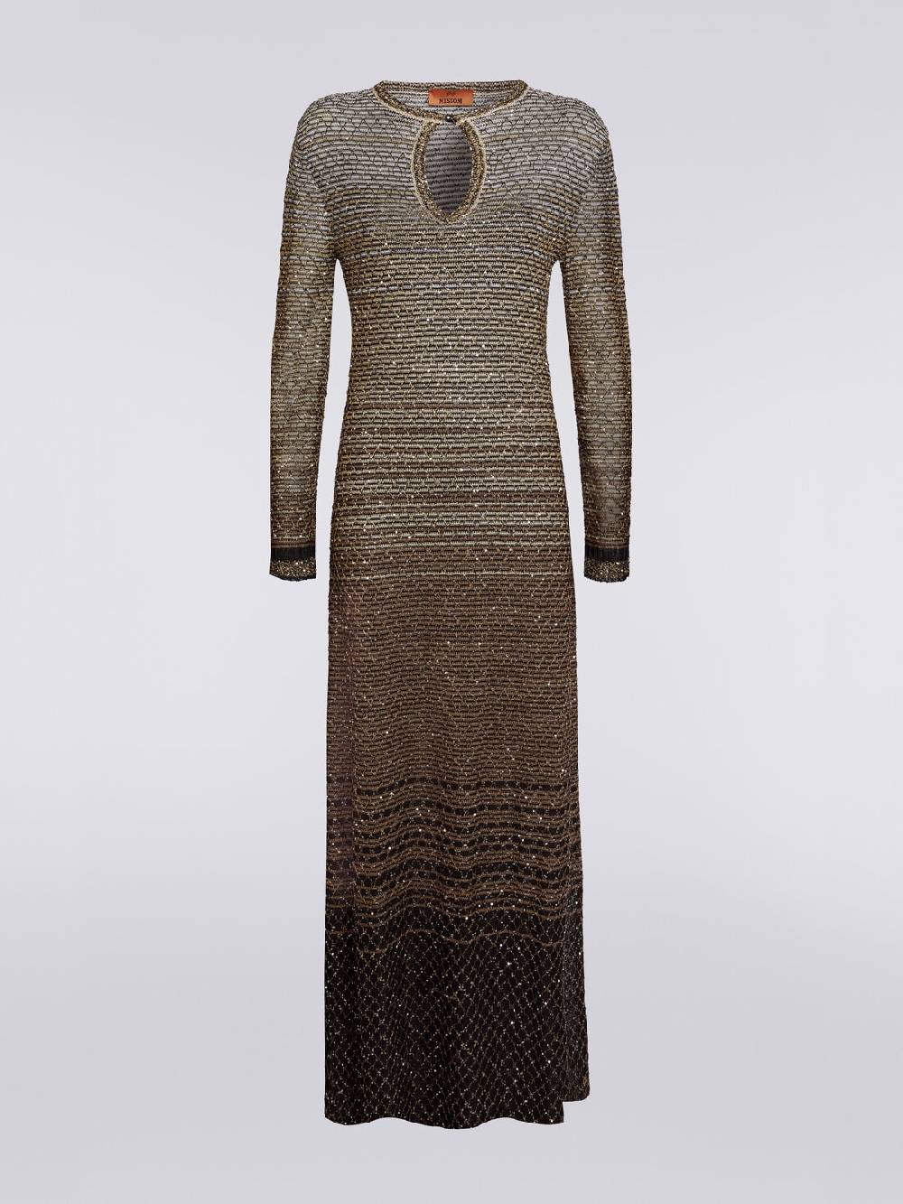 Missoni Abito lungo in maglia dégradé con paillettes Shopping Online