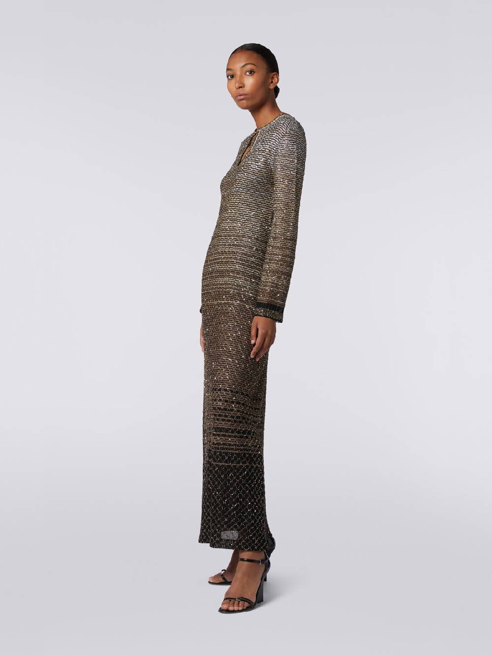 Missoni Abito lungo in maglia dégradé con paillettes Shopping Online