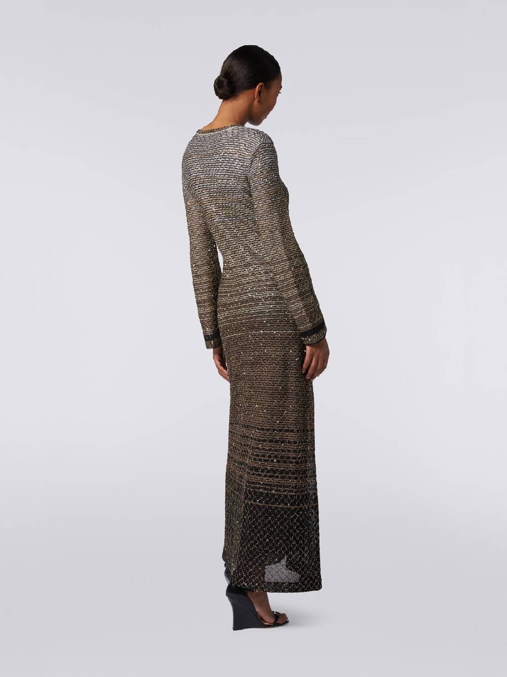 Missoni Abito lungo in maglia dégradé con paillettes Shopping Online