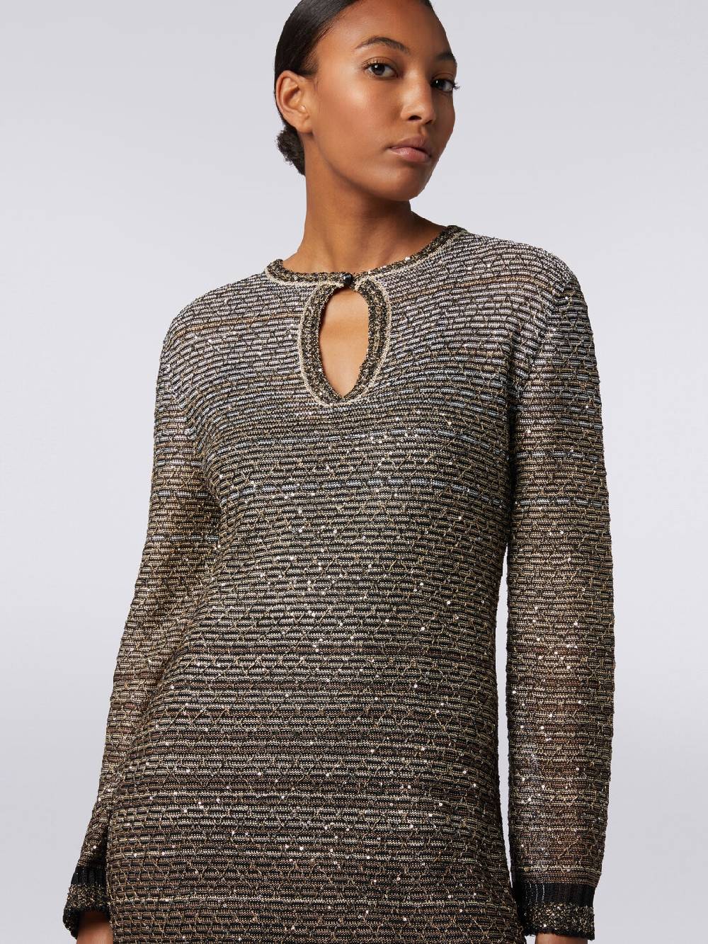 Missoni Abito lungo in maglia dégradé con paillettes Shopping Online