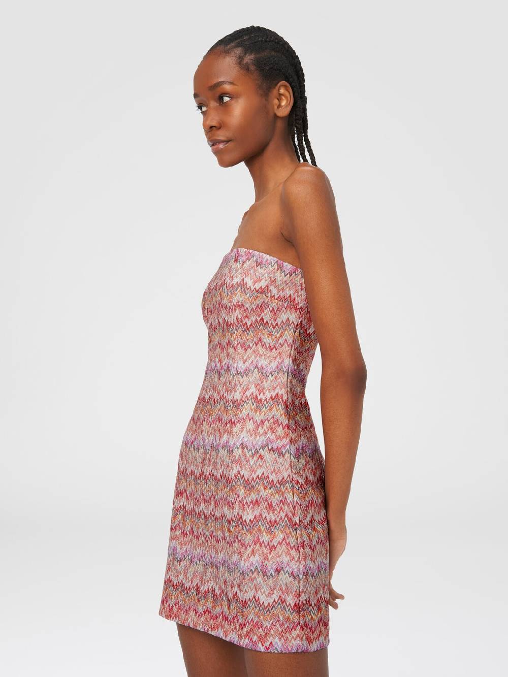 Missoni Mini-abito in viscosa lamé chevron Prezzo Ridotto