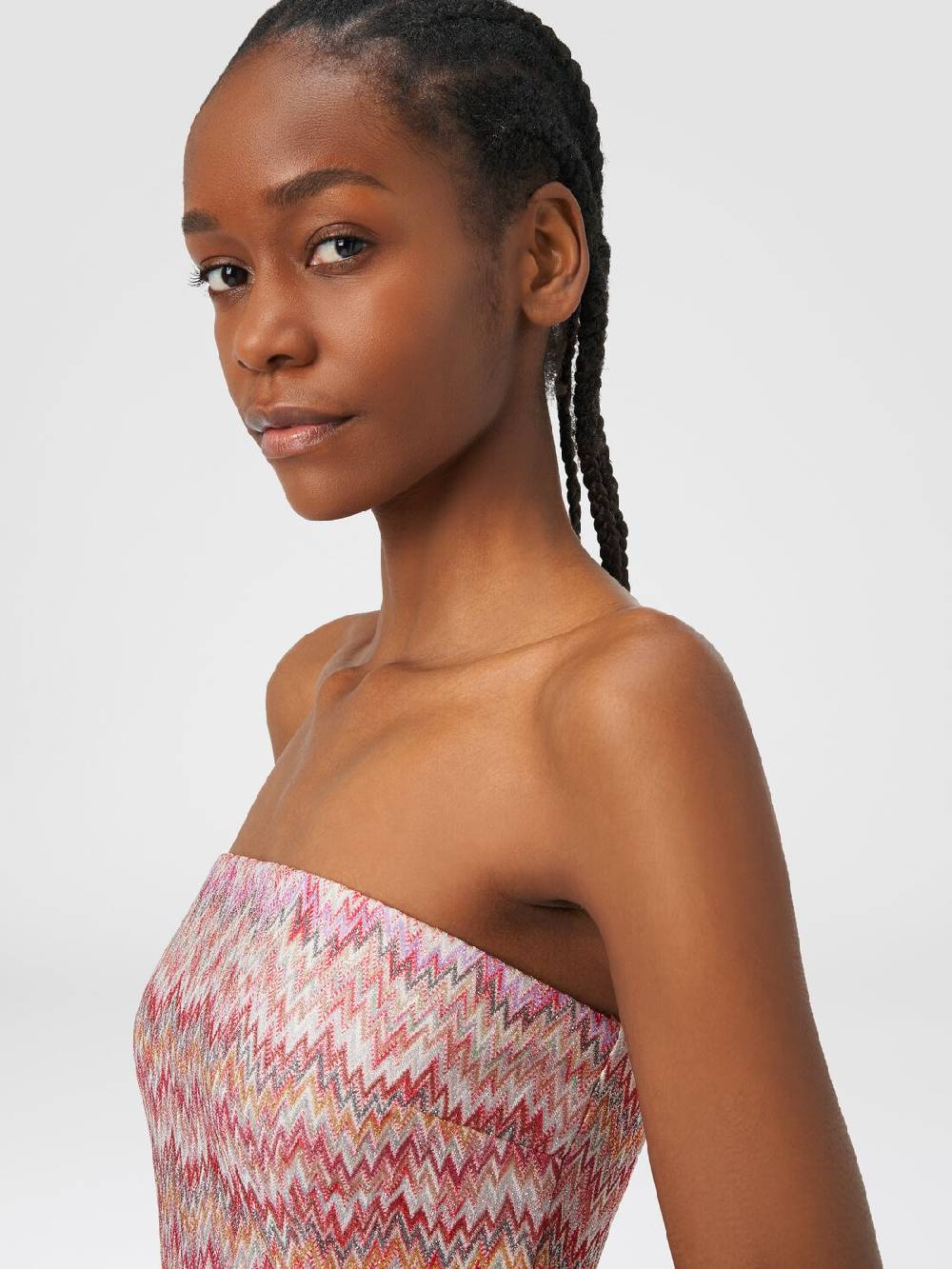 Missoni Mini-abito in viscosa lamé chevron Prezzo Ridotto