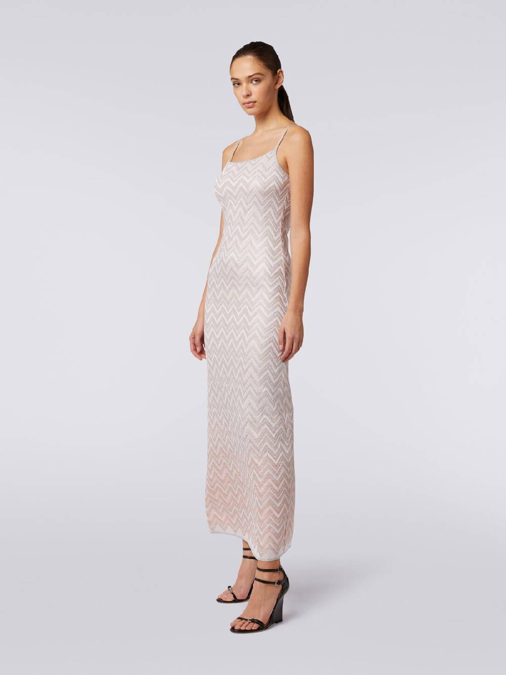 Missoni Abito lungo senza maniche in viscosa lamé zig zag Convenienza
