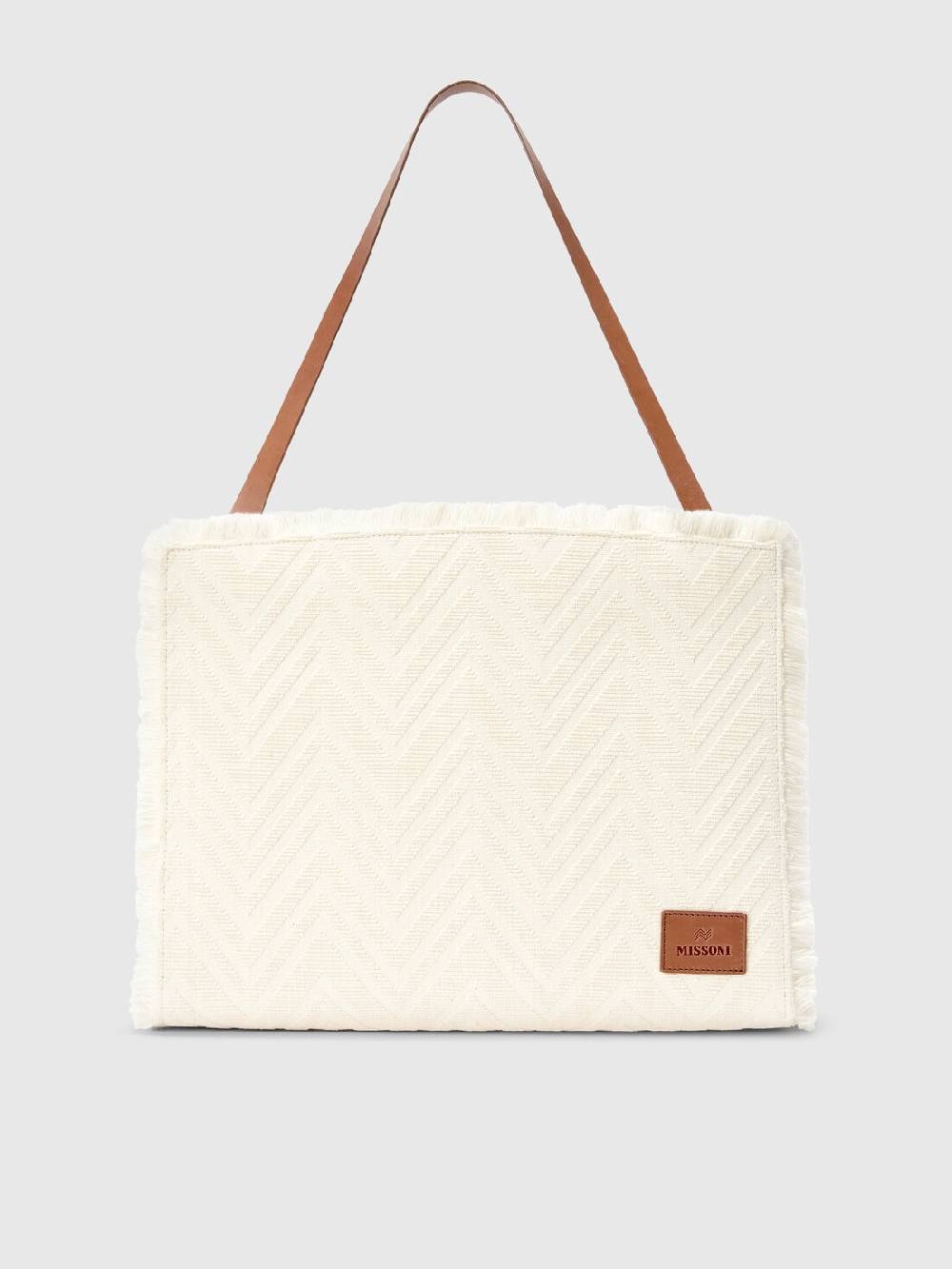 Missoni Tote bag in misto cotone con motivo chevron Novità